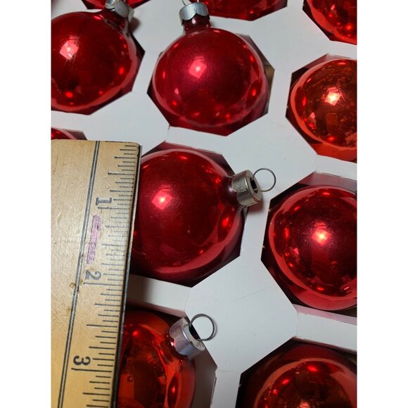 Vintage Holly Glass Christmas Ornaments Value Pack 15 Count 2.5" Diameter Americ - Picture 3 of 6